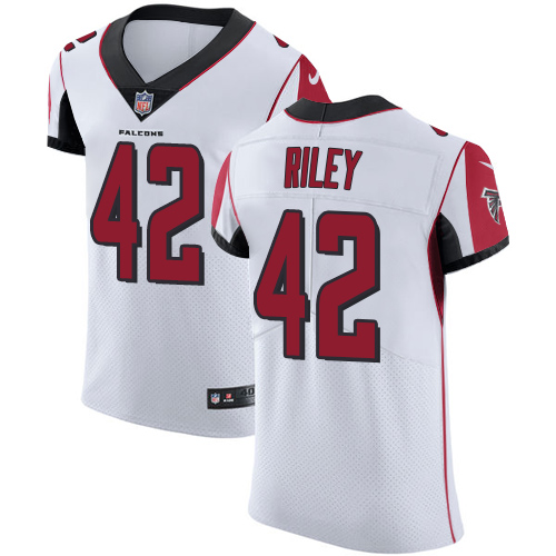 Nike Falcons #42 Duke Riley White Men's Stitched NFL Vapor Untouchable Elite Jersey - Click Image to Close